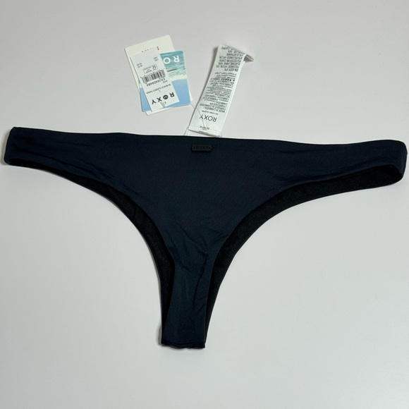 Roxy SD Beach Classics Tanga Bikini Swim Bottom Black - Picture 4 of 5